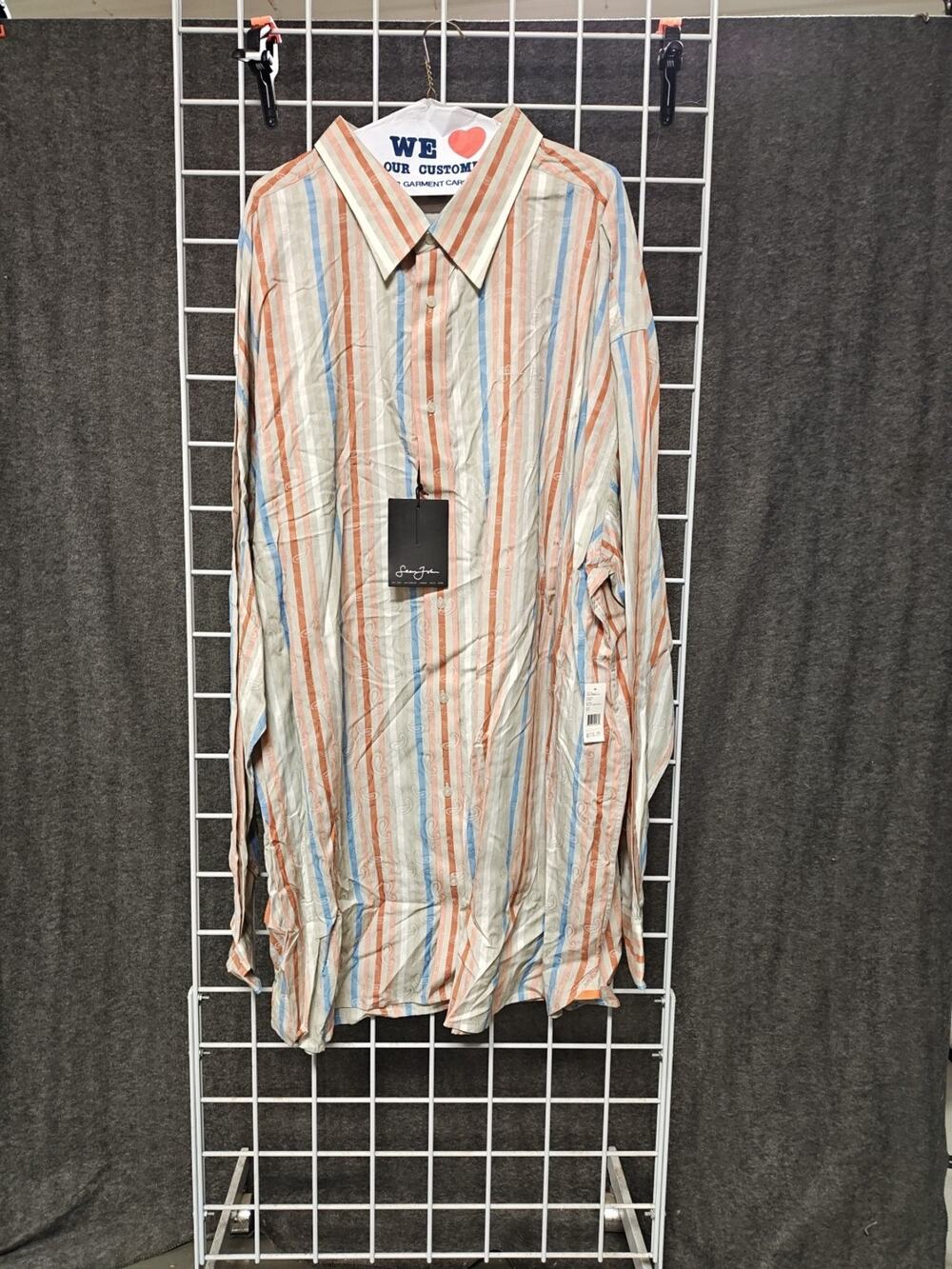 Sean John Men's Long Sleeve 5XLT Button Up Dress Shirt
